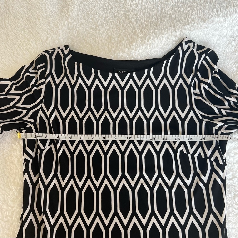 Enfocus Studio Black & White Geometric Mini Dress SZ 10 - Picture 6 of 6